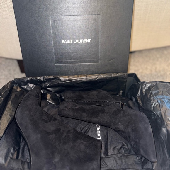 Saint Laurent Black Ankle Boots - Picture 1 of 7